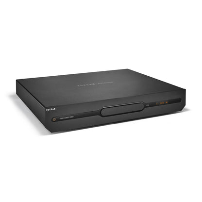 Roksan Attessa CD-Streaming Set in Schwarz, Rückansicht CD-Transport mit Digitalausgängen
