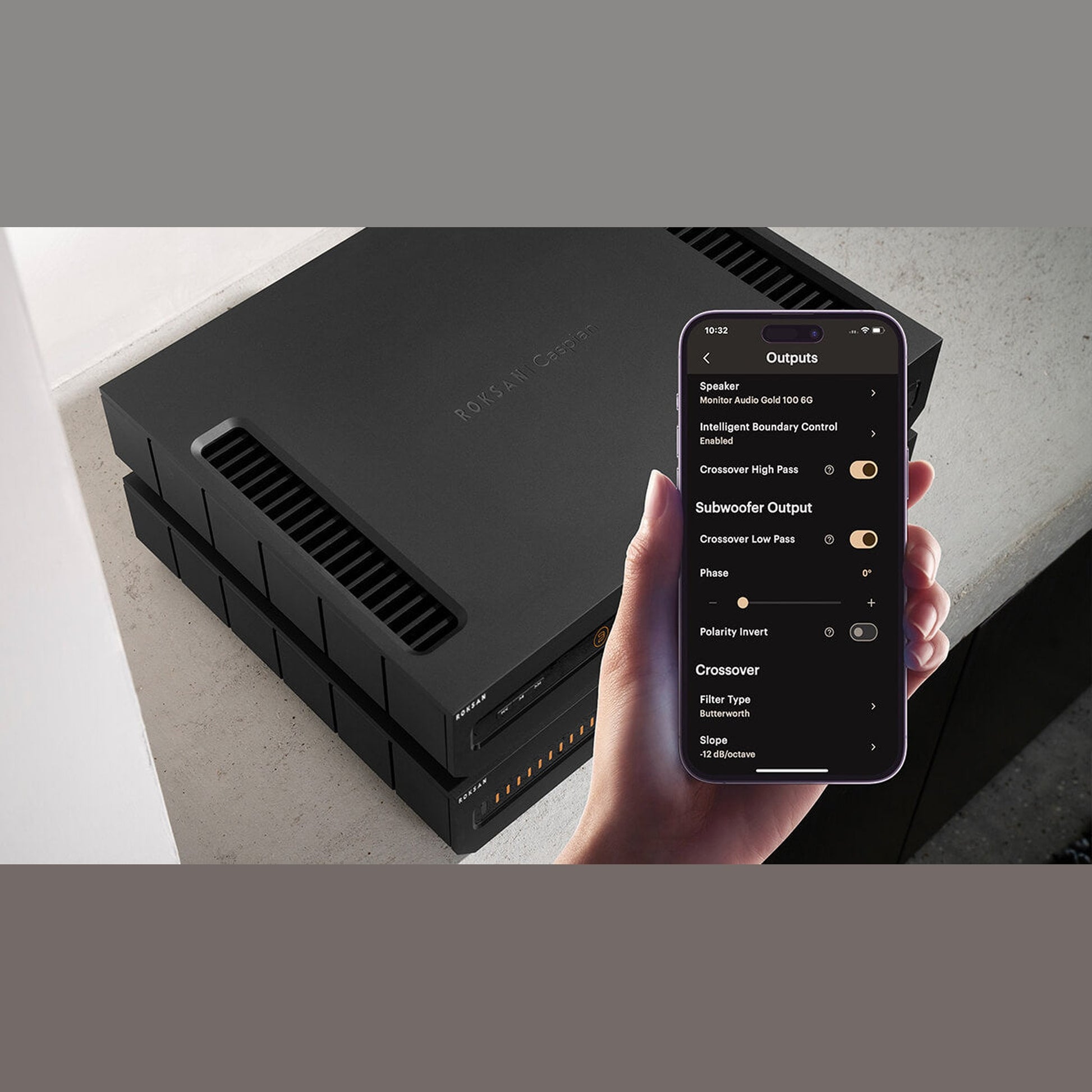 Roksan Caspian 4G Streaming Vollverstärker in Silber, Detailansicht Platine mit Rapture-DAC