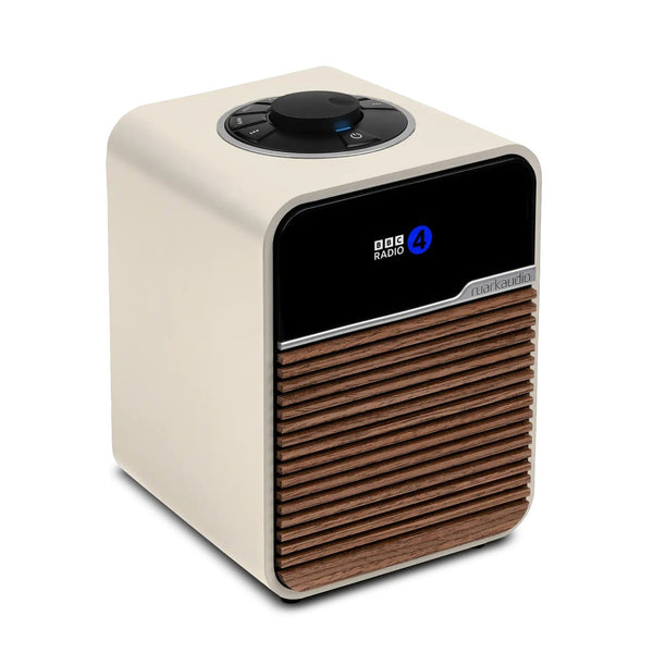 Ruark R1S Smart Radio mit WLAN & DAB+ Creme Frontansicht mit Display