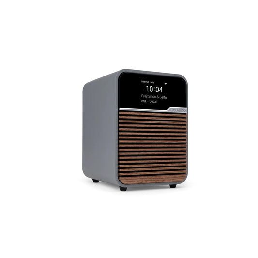 Ruark R1S Smart Radio mit WLAN & DAB+ Grau Frontansicht mit Display