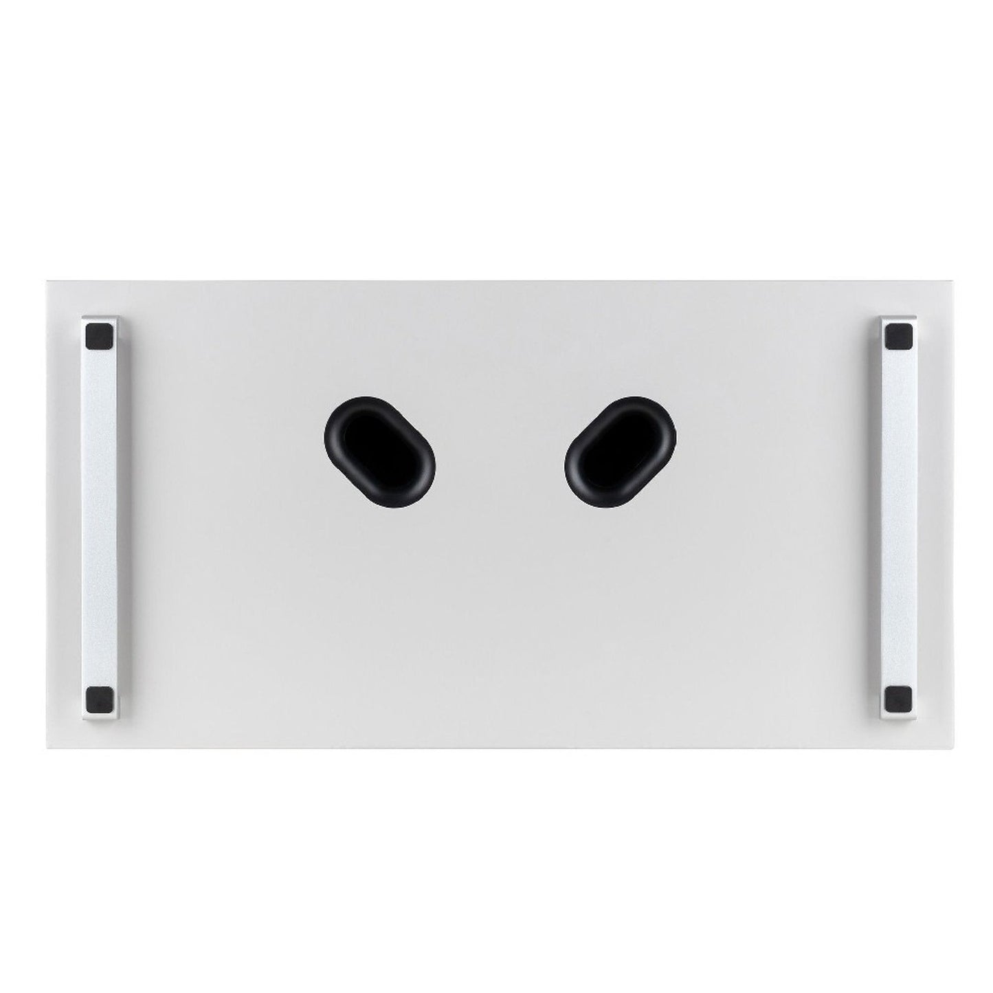 Ruark R410 All-in-One-Musiksystem Hellgrau Draufsicht auf die Bassreflexöffnungen
