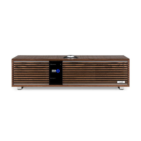 Ruark R410 All-in-One-Musiksystem Nussbaum Frontansicht mit Display