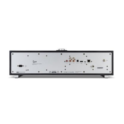 Ruark R410 All-in-One-Musiksystem Schwarz Rückansicht mit Anschlussfeld