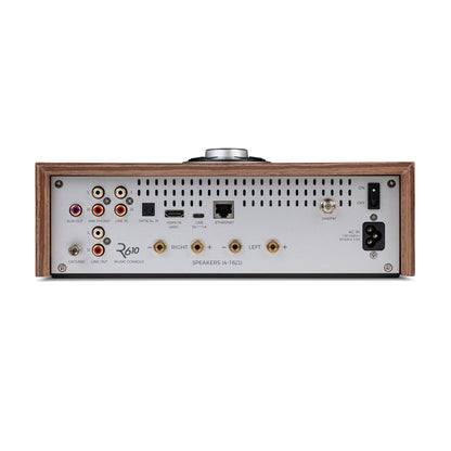 Ruark R610 + Sabre R Streaming-Komplettanlage Nussbaum Rückansicht des R610
