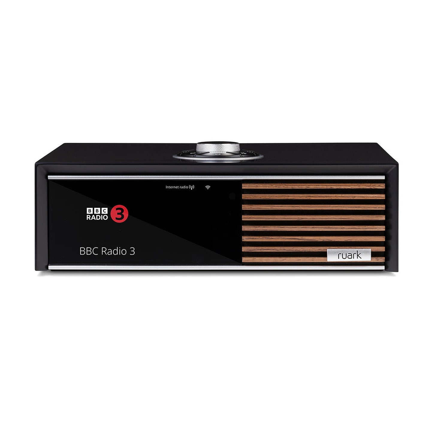 Ruark R610 Streaming-Verstärker Schwarz Frontansicht mit Display