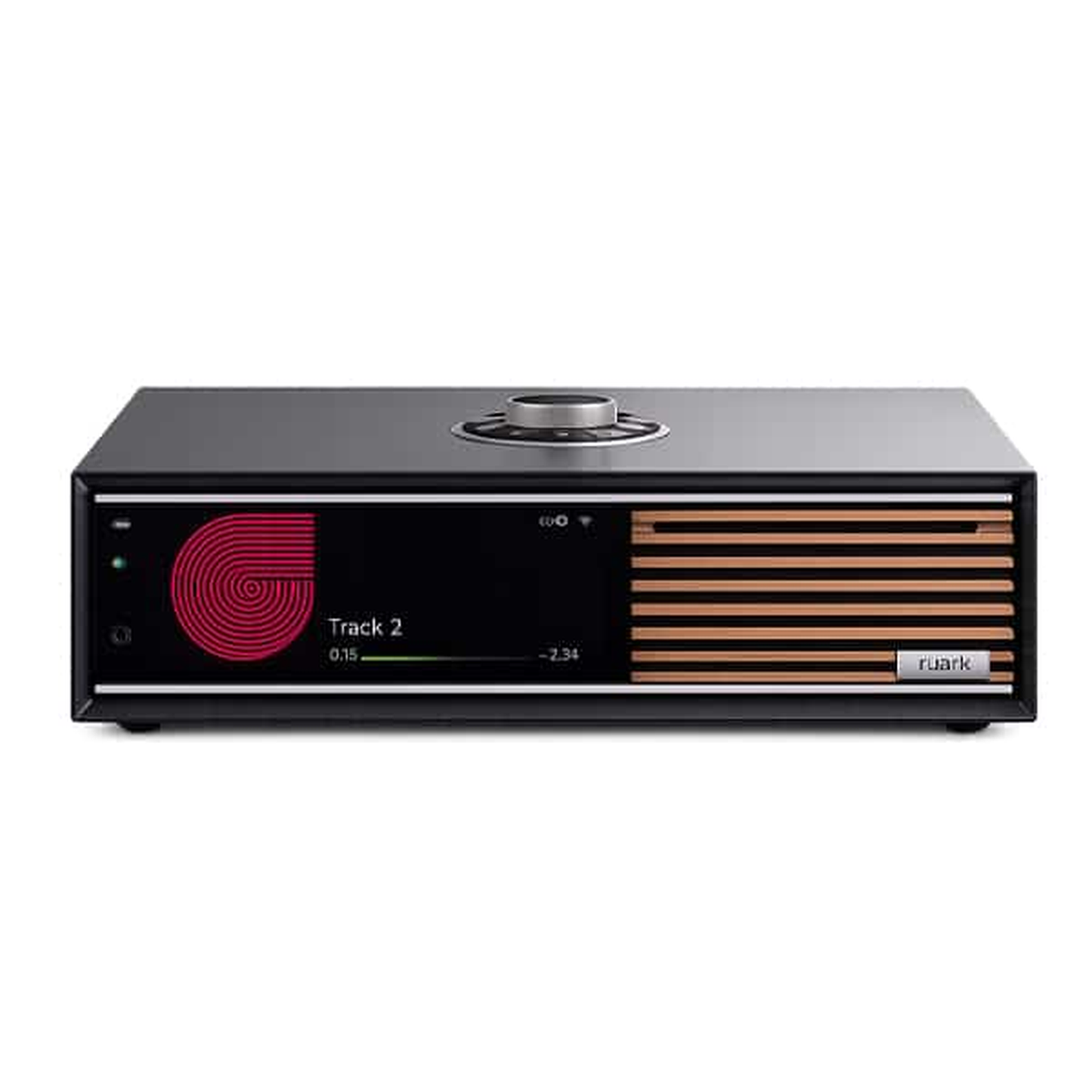 Ruark R710 CD-Streaming-Konsole Schwarz Frontansicht mit Display