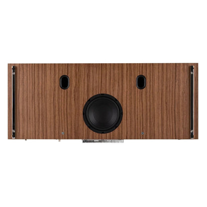 Ruark R810 All-in-One-Musiksystem Nussbaum + Black Slats Detailansicht der Bassreflexöffnungen an der Unterseite