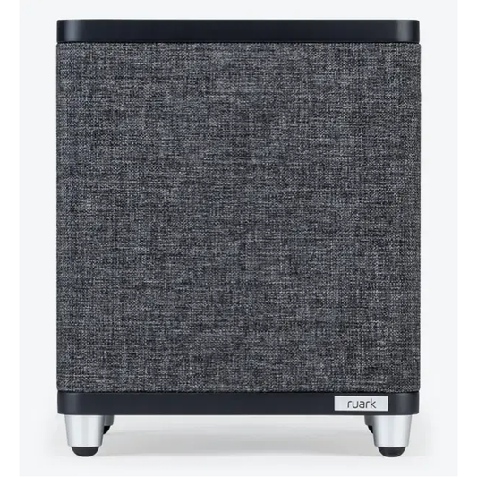 Ruark RS1 Aktiv-Subwoofer Schwarz Frontansicht mit Stoffbespannung
