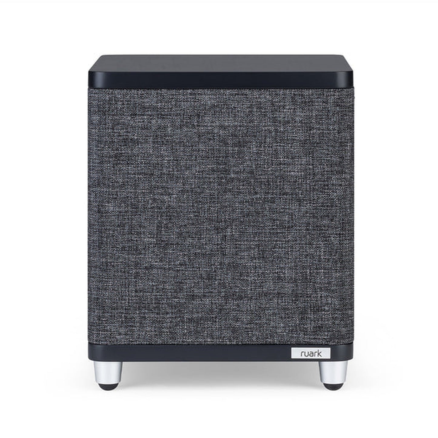 Ruark RS1 Aktiv-Subwoofer Schwarz Schrägansicht Detailansicht der Bedienelemente