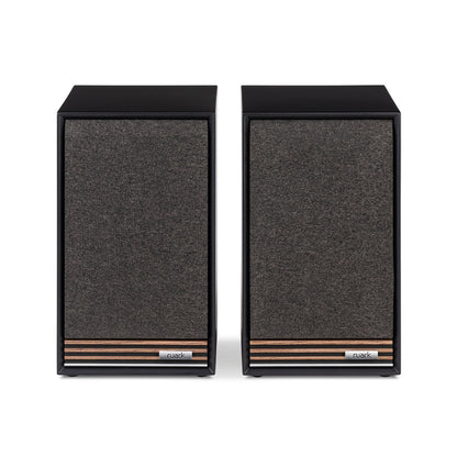 Ruark Sabre R Regallautsprecher Schwarz Stereopaar mit Frontbespannung