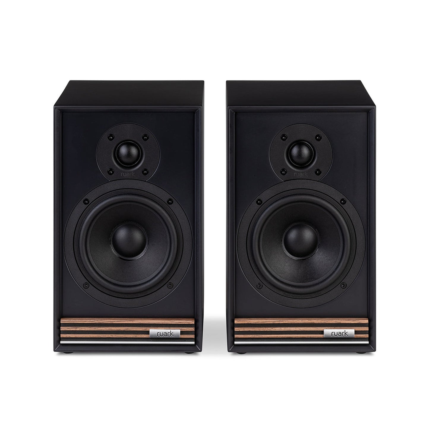 Ruark Sabre R Regallautsprecher Schwarz Stereopaar ohne Frontbespannung