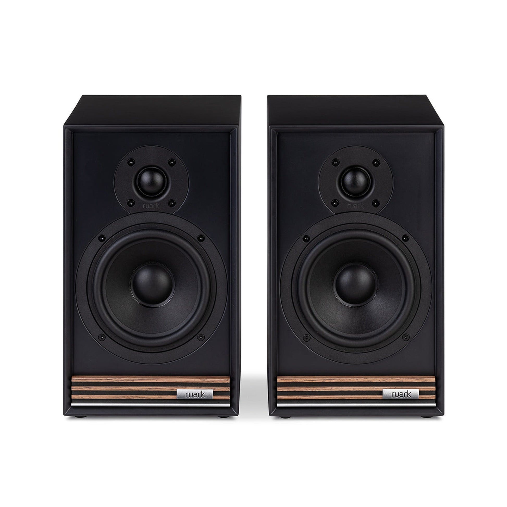Ruark Sabre R Regallautsprecher Schwarz Stereopaar ohne Frontbespannung