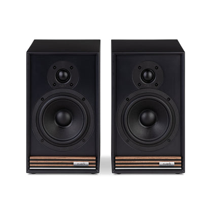 Ruark Sabre R Regallautsprecher Schwarz Stereopaar ohne Frontbespannung