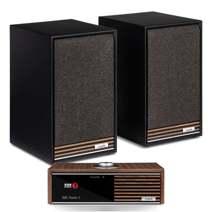 Ruark Audio HiFi-Set R610 Nussbaum + Sabre R Schwarz, Setansicht
