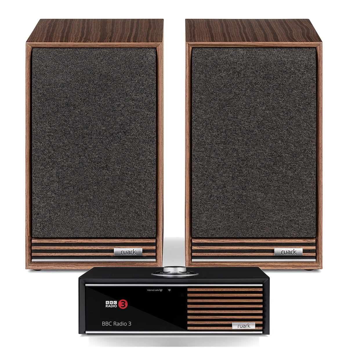 Ruark Audio HiFi-Set R610 Schwarz + Sabre R Nussbaum, Setansicht
