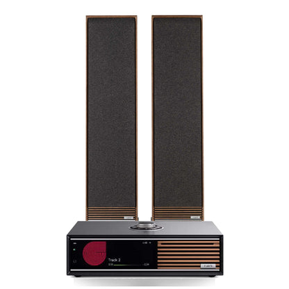 Ruark Audio HiFi-Set R710 Schwarz + Talisman-R Standlautsprecher Nussbaum, Setansicht