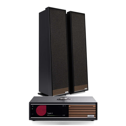 Ruark Audio HiFi-Set R710 Schwarz + Talisman-R Standlautsprecher Schwarz, Setansicht