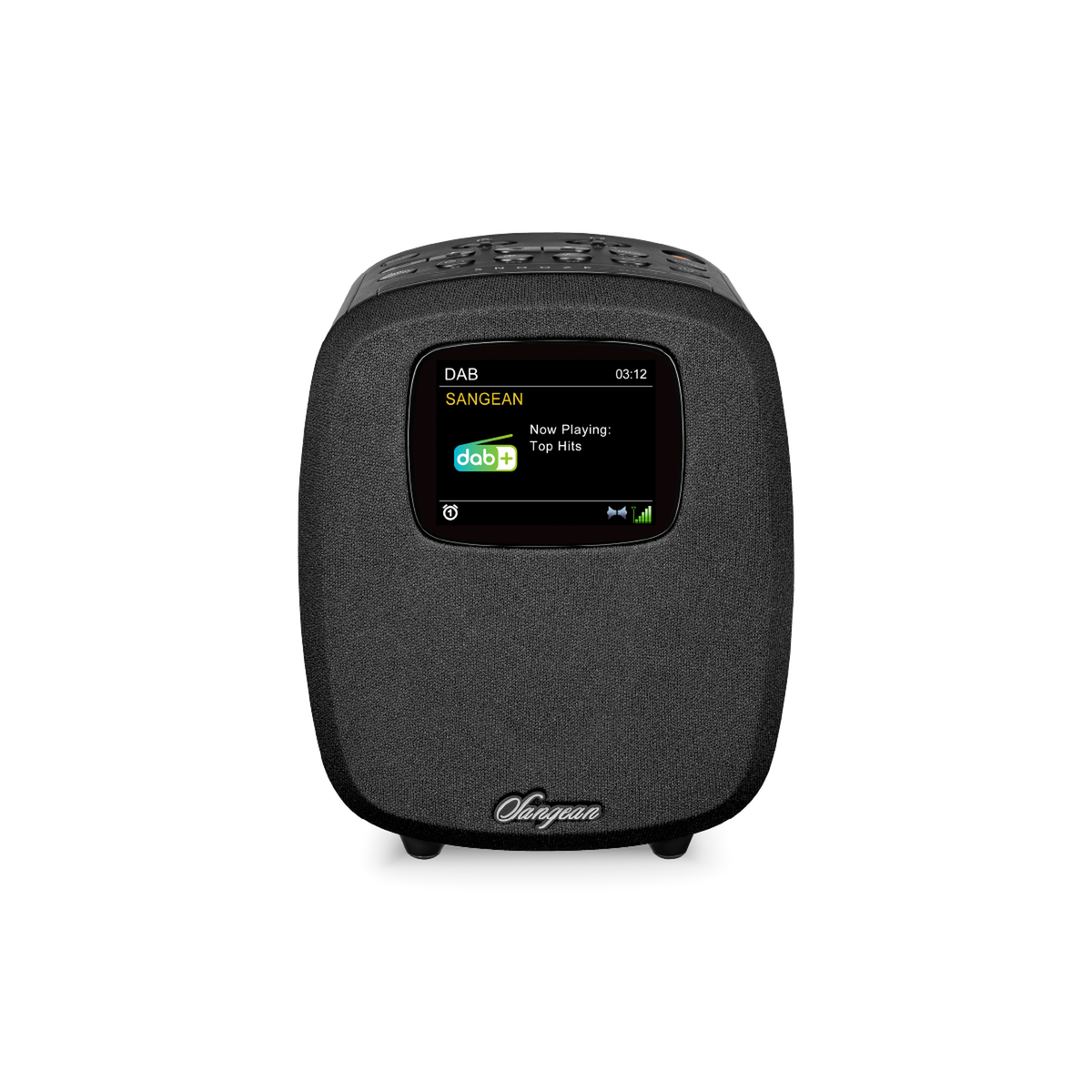 Sangean DCR-83 DAB+ Radiowecker mit Bluetooth, Black, Frontansicht