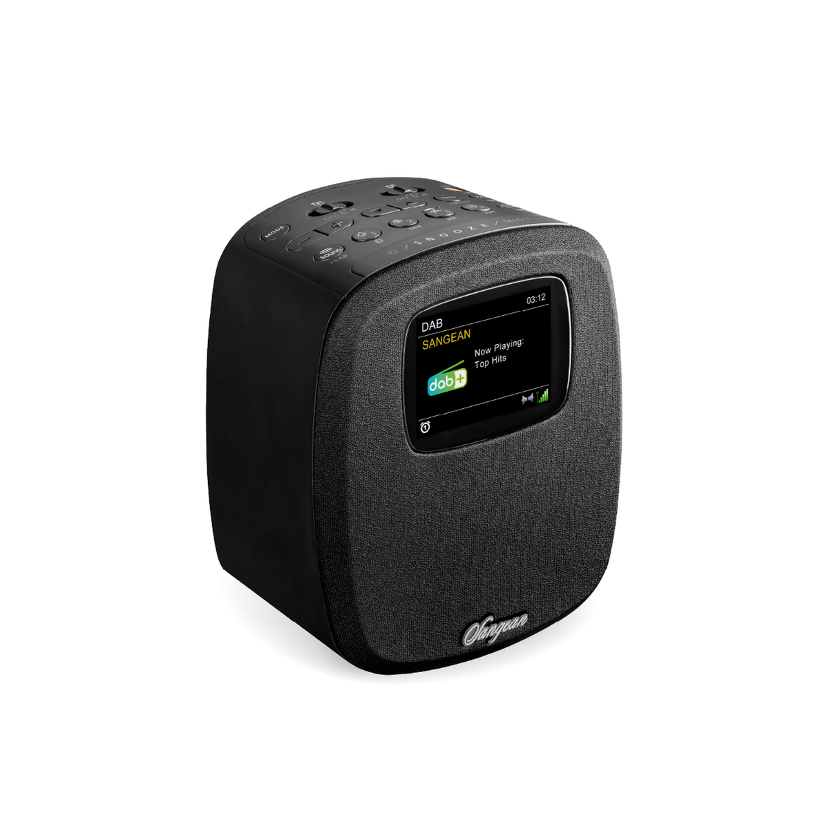 Sangean DCR-83 DAB+ Radiowecker mit Bluetooth, Black, Schrägansicht von links
