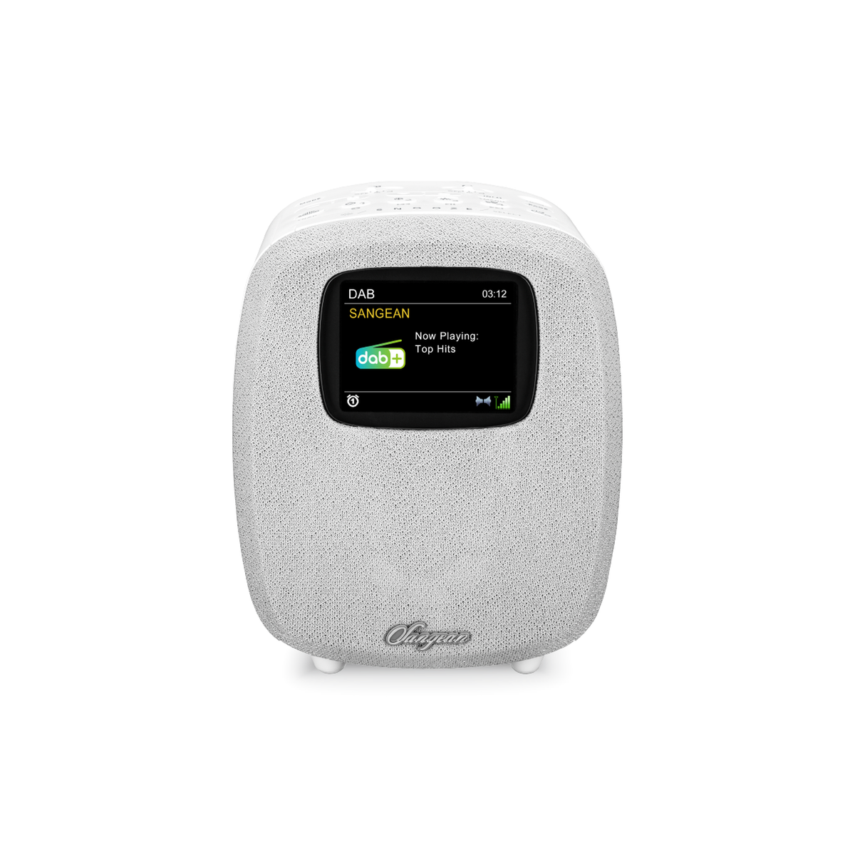 Sangean DCR-83 DAB+ Radiowecker mit Bluetooth, White, Frontansicht