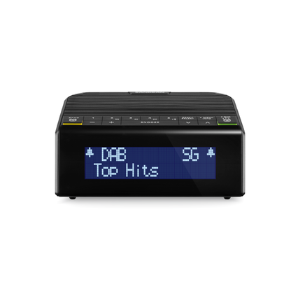 Sangean DCR-90BT DAB+ Radiowecker, Black, Frontansicht