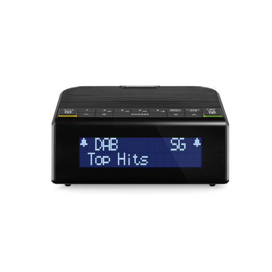 Sangean DCR-90BT DAB+ Radiowecker, Black, Frontansicht