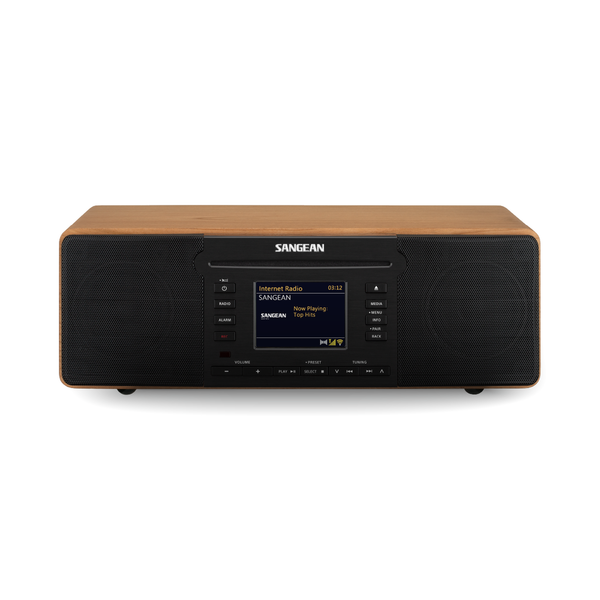 Sangean DDR-66BT Internetradio mit CD, Walnut, Frontansicht