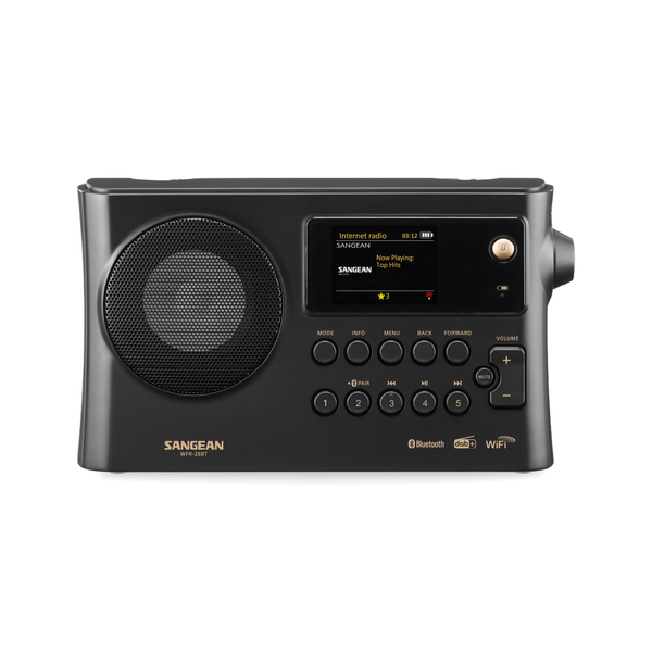 Sangean WFR-28BT Portables Internetradio, Black, Frontansicht