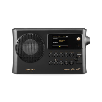 Sangean WFR-28BT Portables Internetradio, Black, Frontansicht