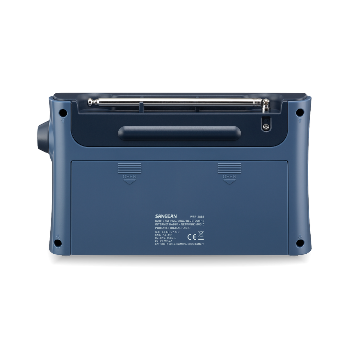 Sangean WFR-28BT Portables Internetradio, Dark Blue, Rückansicht