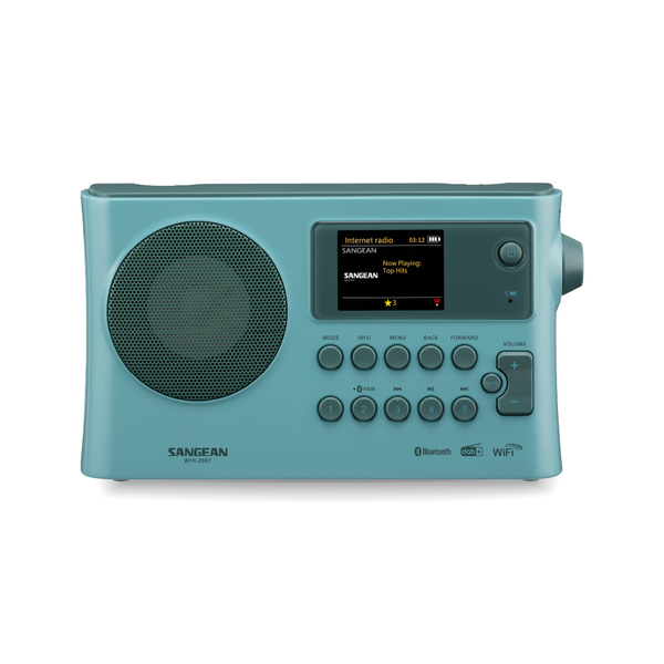 Sangean WFR-28BT Portables Internetradio, Light Blue, Frontansicht