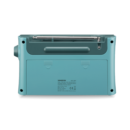 Sangean WFR-28BT Portables Internetradio, Light Blue, Rückansicht