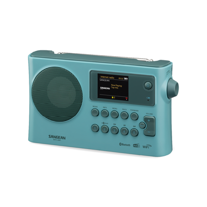 Sangean WFR-28BT Portables Internetradio, Light Blue, Schrägansicht