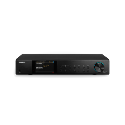 Sangean WFT-4 Internetradio & DAB+ Receiver Frontansicht mit Farbdisplay und Stationstasten
