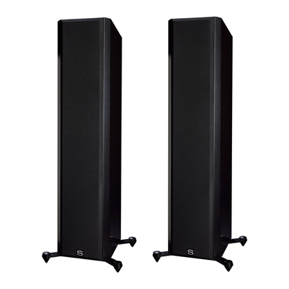 Scansonic HD M20.2 Standlautsprecher Stereopaar in Schwarz mit Frontabdeckung