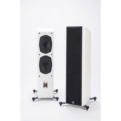 Scansonic HD M20.2 Standlautsprecher Stereopaar in Weiss mit Frontabdeckung