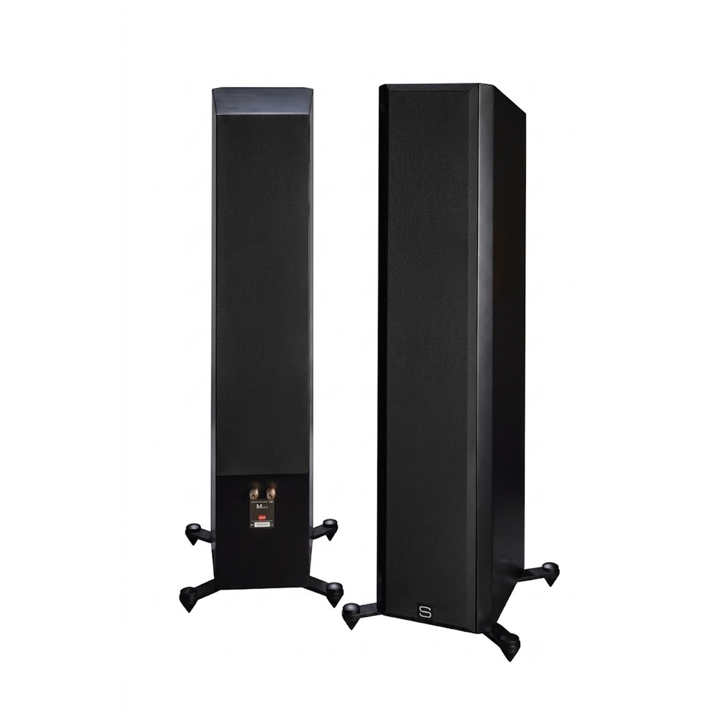 Scansonic HD M30.2 Standlautsprecher Stereopaar in Schwarz mit Frontabdeckung