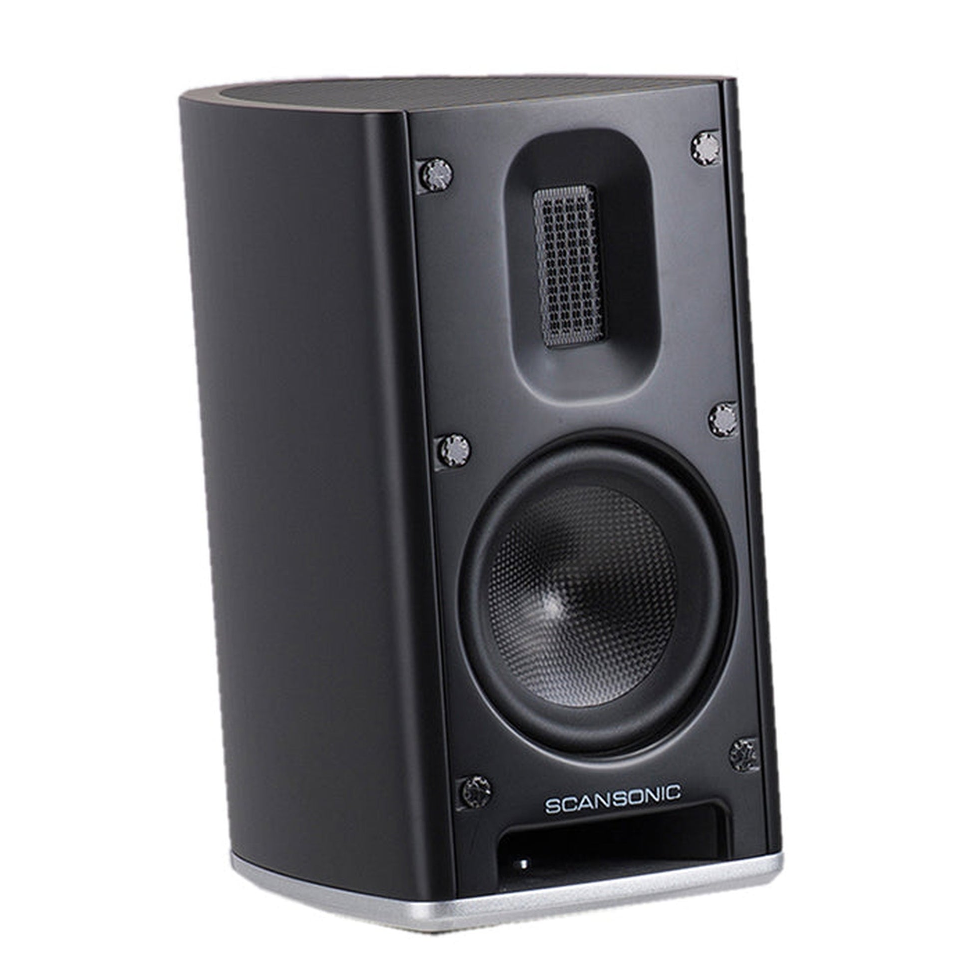 Scansonic HD MB1 B Regallautsprecher in Schwarz, Schrägansicht