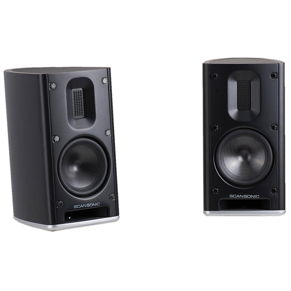 Scansonic HD MB1 B Regallautsprecher Stereopaar in Schwarz ohne Ständer