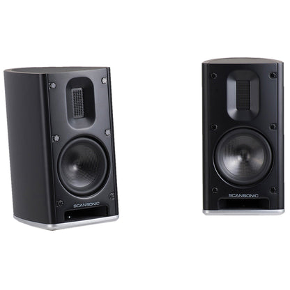 Scansonic HD MB1 B Regallautsprecher Stereopaar in Schwarz ohne Ständer