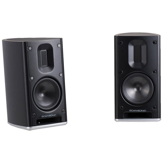 Scansonic HD MB1 B Regallautsprecher Stereopaar in Schwarz ohne Ständer