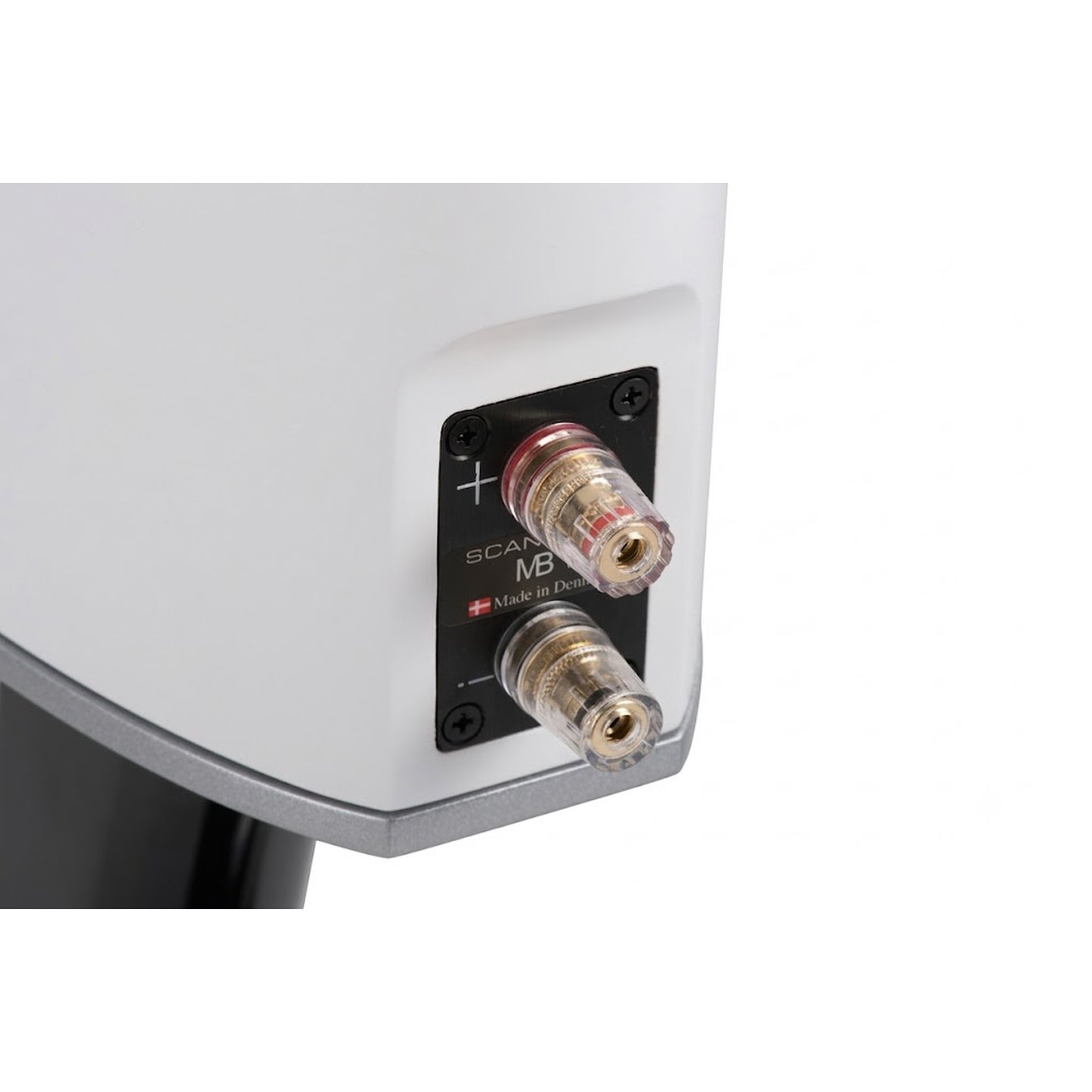 Scansonic HD MB1 B Regallautsprecher Anschlussfeld mit Schraubklemmen in Weiss