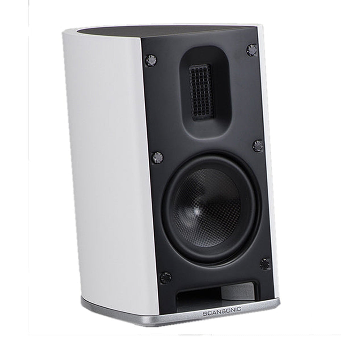 Scansonic HD MB1 B Regallautsprecher in Weiss, Schrägansicht