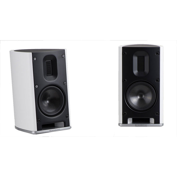 Scansonic HD MB1 B Regallautsprecher Stereopaar in Weiss ohne Ständer