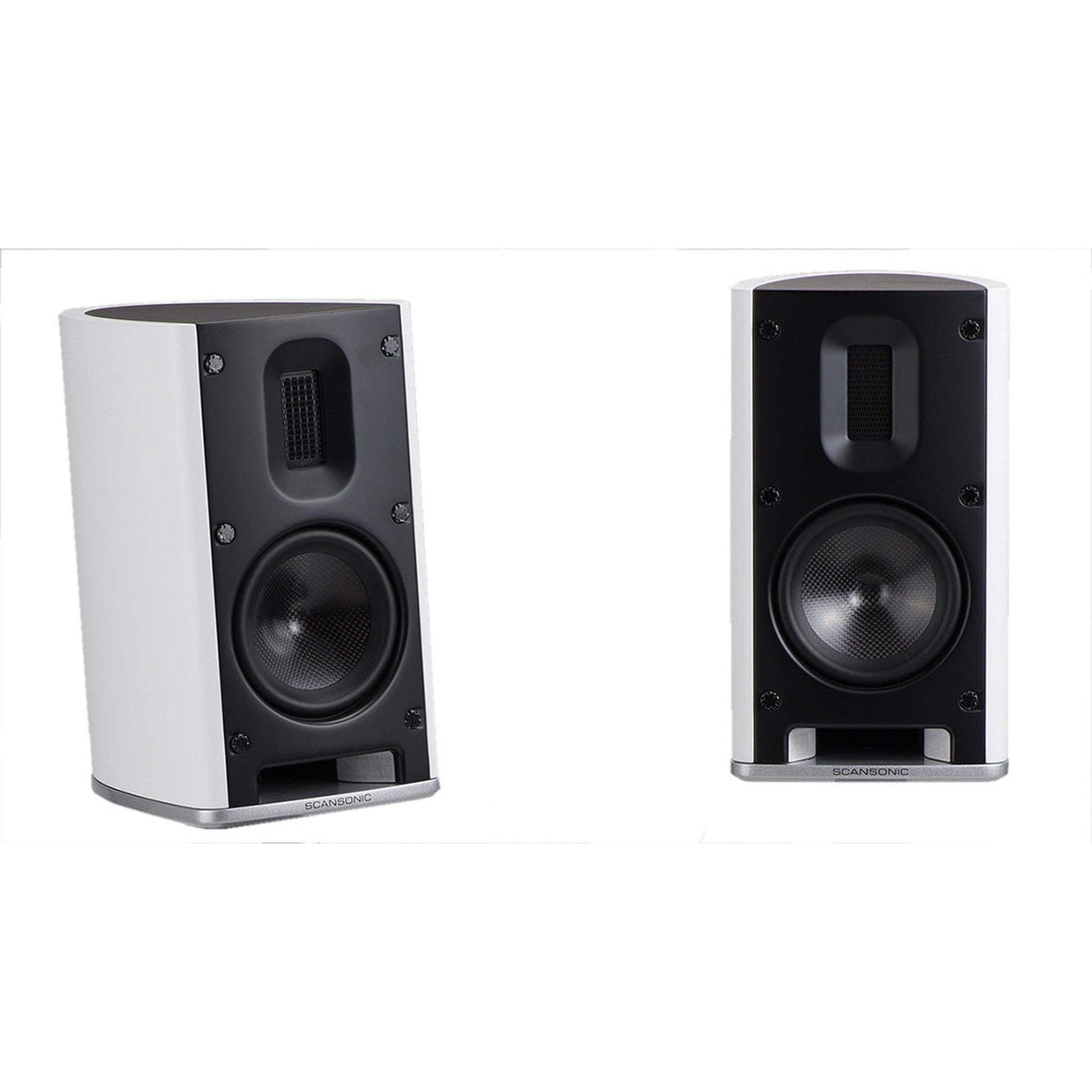 Scansonic HD MB1 B Regallautsprecher Stereopaar in Weiss ohne Ständer
