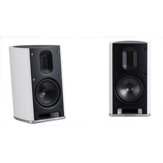 Scansonic HD MB1 B Regallautsprecher Stereopaar in Weiss ohne Ständer