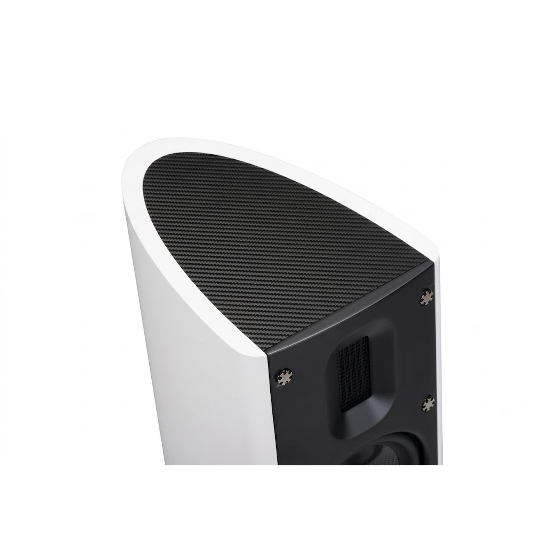 Scansonic HD MB2.5 B Standlautsprecher Draufsicht auf die Gehäuseoberseite in Weiss