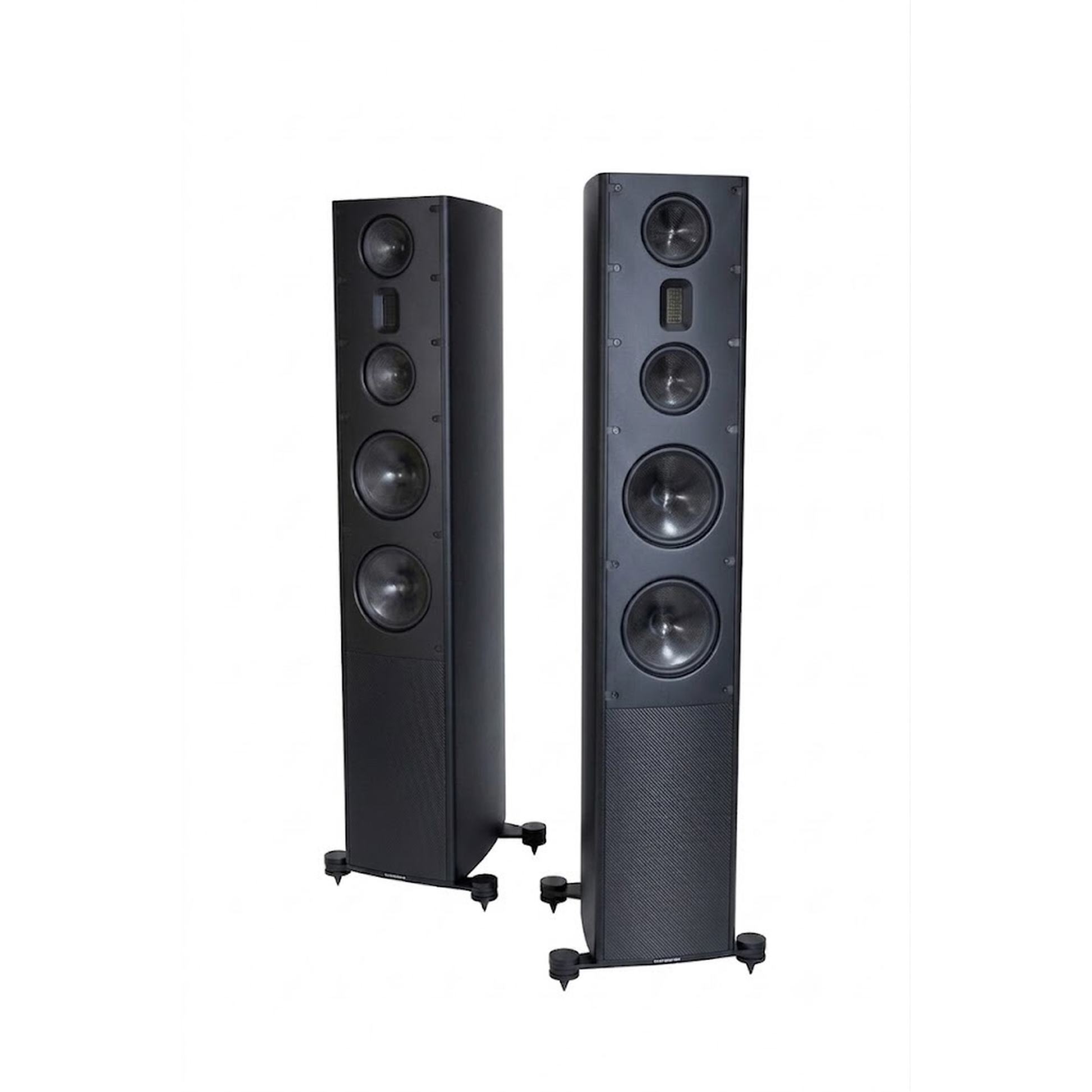 Scansonic HD MB8 B Standlautsprecher Stereopaar in Schwarz, Frontansicht