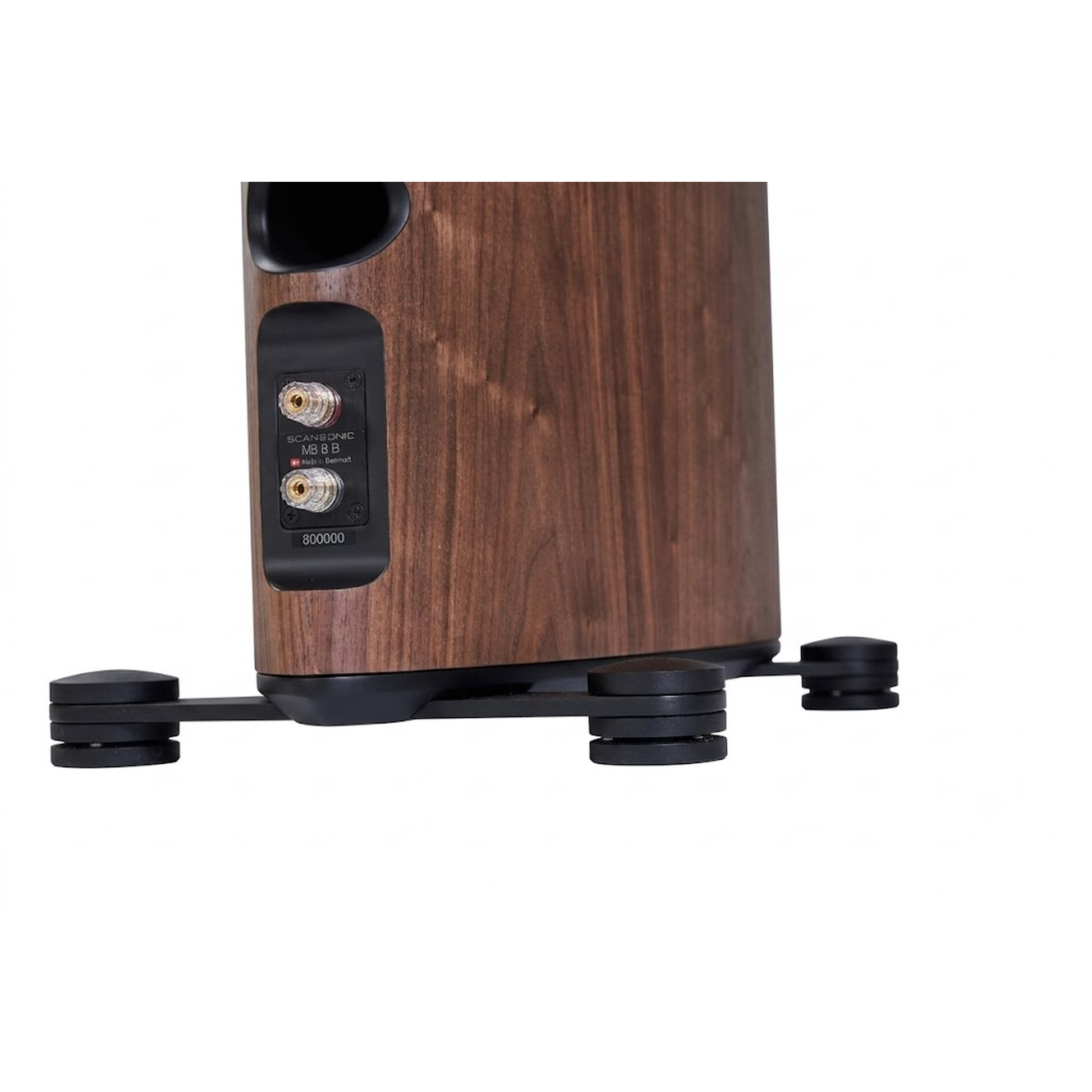Scansonic HD MB8 B Standlautsprecher Anschlussfeld mit Schraubklemmen in Walnuss