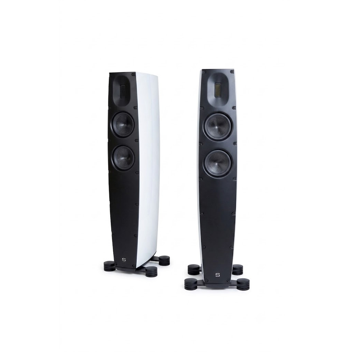Scansonic HD Q3 Standlautsprecher Stereopaar in Weiss, Frontansicht